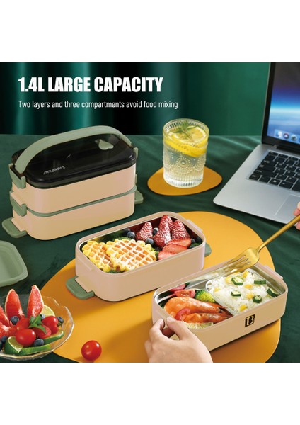 1.4l Çıkarılabilir 304 Paslanmaz Çelik Pembe Iki Katlı Büyük Kapasiteli Yemek Kutusu (Yurt Dışından) fırsatları