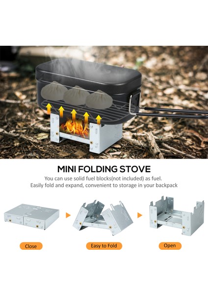 4'lü Pişirme Gereci Kamp Yemek Seti Alkolli Ocak ve Buharda Pişirme Raflı (Yurt Dışından) indirimleri
