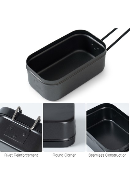 800ML Teflonlu Alüminyum Yemek Kutusu, Katlanabilir Alkolli Ocak ve Çeşitli Outdoor Amaçlar Için Buharda Pişirme Rengi (Yurt Dışından) fırsatları