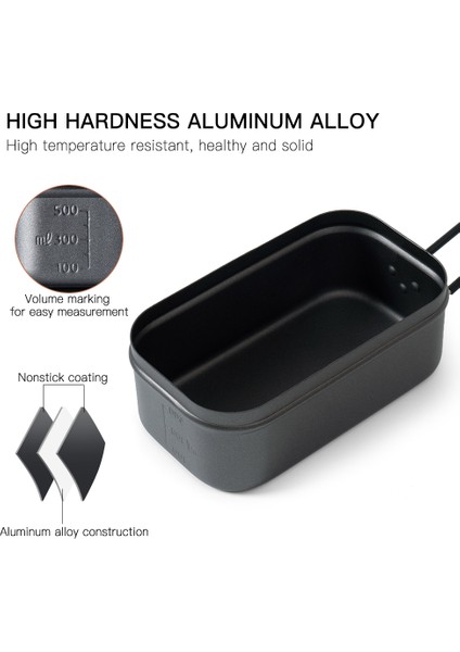 800ML Teflonlu Alüminyum Yemek Kutusu, Katlanabilir Alkolli Ocak ve Çeşitli Outdoor Amaçlar Için Buharda Pişirme Rengi (Yurt Dışından) indirimleri