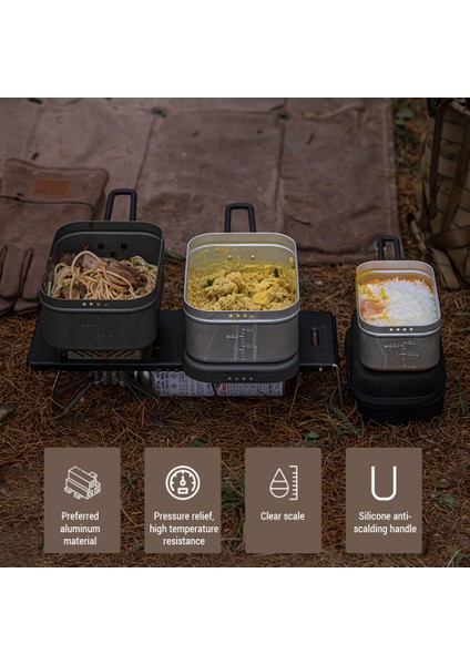 Alüminyum Kamp Bento Kabı Kıvrılabilir Kolu 650ML/1300ML (Yurt Dışından) modelleri