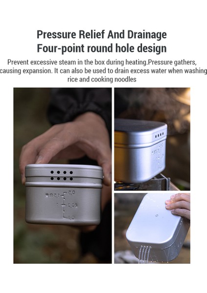 Alüminyum Kamp Bento Kabı Kıvrılabilir Kolu 650ML/1300ML (Yurt Dışından) indirimleri