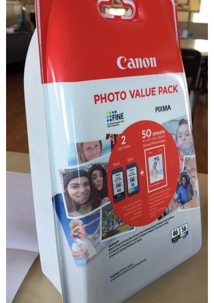 Pg-46 Cl-56 Multipack 2\'li Mürekkep Kartuş 50 Adet 10X15