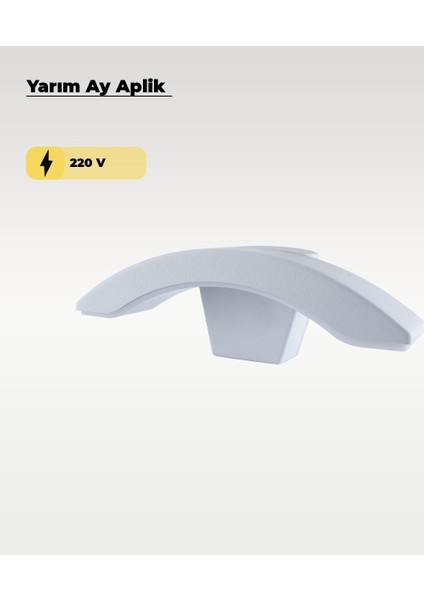 Beyaz LED Yarım Ay Aplik 3200K (Sarı Işık)