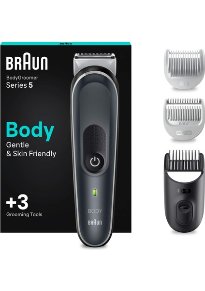 Bodygroomer 5 Bg 5340 Skinshield Teknolojisi, 3 Ek Parçalı Vücut Bakım Seti