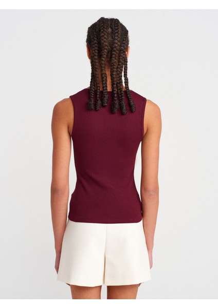 31778 Dantel Detaylı Top-Siyah