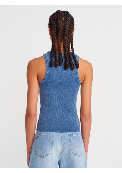 20652 Fitilli Kolsuz Top-Indigo