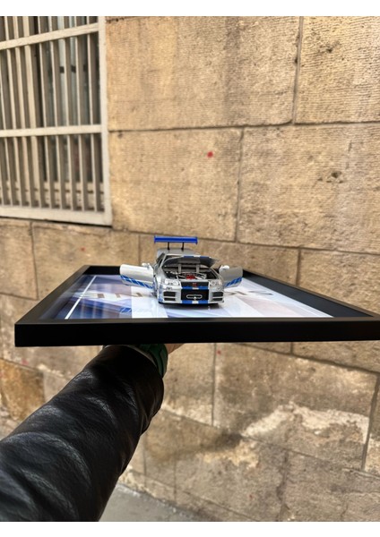 1/24 Fast & Furious Nissan Skyline 30X40 cm Metal Levha Baskılı Çerçeve fırsatları
