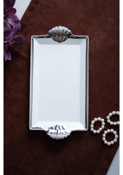 Arven Dikdörtgen Silver Sunum Tepsi - 33 cm fırsatları
