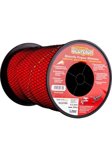 Misina 3.3mm 204 Metre Kırmızı 3 Köşe Scorpion - Kırmızı
