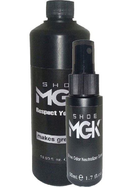 Shoe Mgk 500 Ml Ayakkabı Temizleme Sprey Form + Mgk 50 Ml Ayakkabıdan Gelen Kokulara Sprey Form