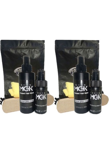 Shoe Mgk 2 Adet 150 Ml Ayakkabı Temizleyici Sprey + 50 Ml Ayakkabı Koku Giderici Sprey - Bez İle Fırça + Hediye Jel