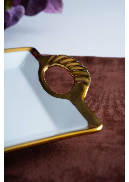 Arven Dikdörtgen Gold Sunum Tepsi - 45 cm indirimleri