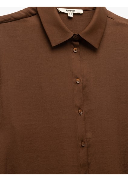 Aerobin Kumaş Uzun Kollu Klasik Yaka Saten Gömlek modelleri