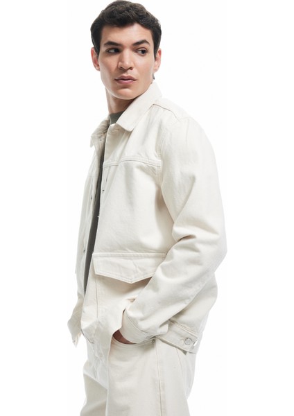 Kapaklı Cep Detaylı Regular Fit Klasik Yaka Uzun Kollu Denim Gömlek Ceket modelleri