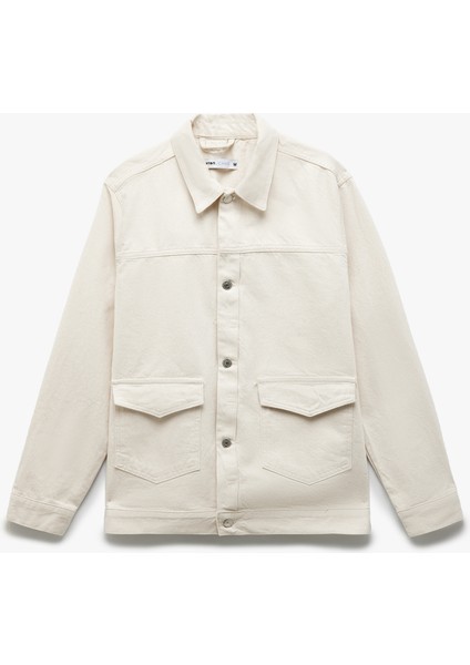 Kapaklı Cep Detaylı Regular Fit Klasik Yaka Uzun Kollu Denim Gömlek Ceket fırsatları