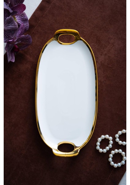 Arven Oval Gold Sunum Tepsisi - 33 cm modelleri