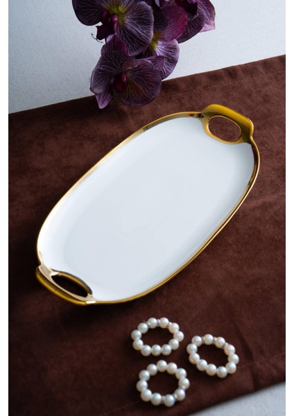 Arven Oval Gold Sunum Tepsisi - 33 cm indirimleri