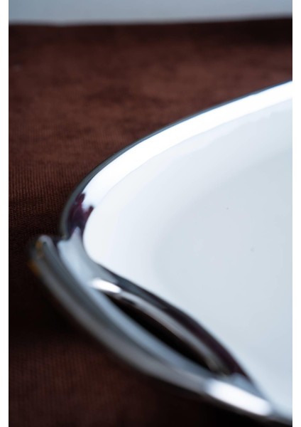 Arven Oval Silver Sunum Tepsisi - 33 cm fırsatları