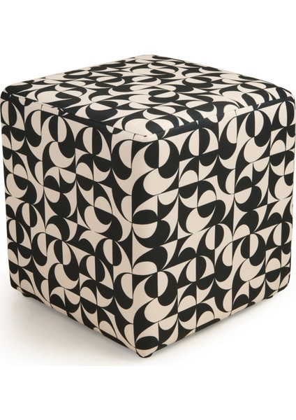 Elegant Puf - Siyah / Beyaz - 42X37X37 cm fiyatları