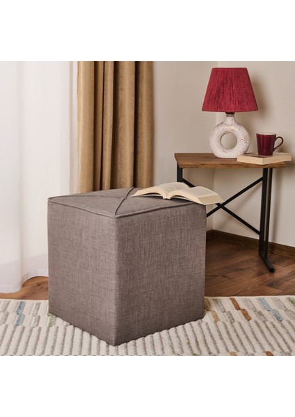 Kare Puf - Gri - 43X40X40 cm
