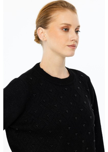 43316 Onteks Baklava Desen Incili Kazak modelleri