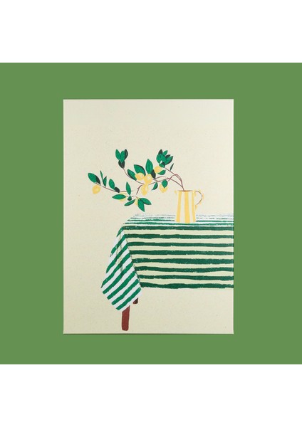 Deco Lime Cello Kanvas Tablo - Yeşil - 50X70 cm