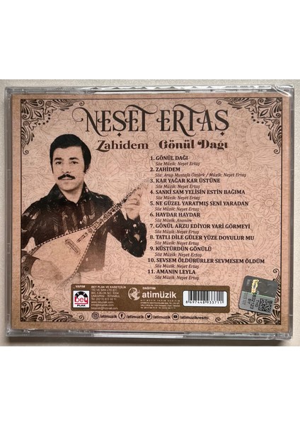 Neşet Ertaş Zahidem Gönül Dağı CD (Jelatininde Sıfır Orjinal Dönem Baskı)