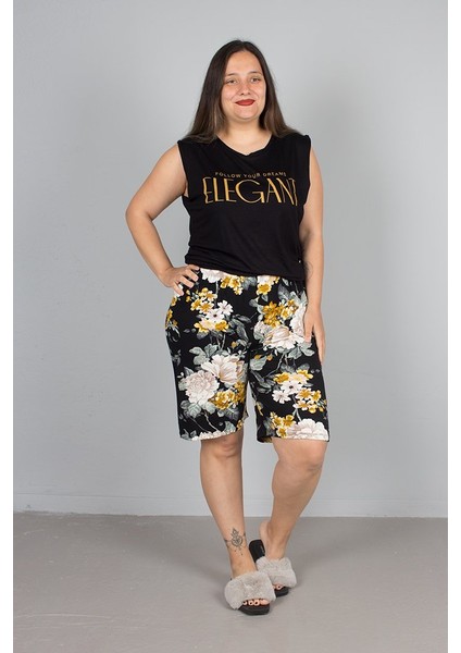 Büyük Beden Kadın Giyim Şortlu Pijama Takım modelleri