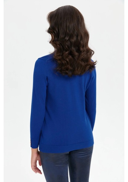 24092 Desen Tll Py Yakası Işlemeli Eteği Lastikli Ligra Kadın Kazak indirimleri