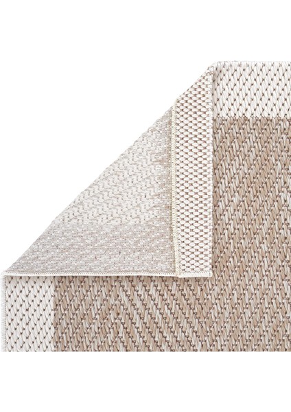 Grande 02 Bej Kaymaz Taban Yolluk Sisal Görünümlü Hol Koridor Halısı Yıkanabilir Kilim Halı Yolluk