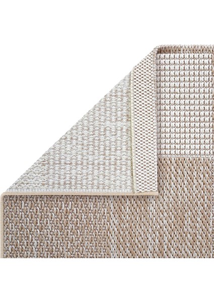 Grande 01 Bej Kaymaz Taban Yolluk Uzun Hol Koridor Halısı İnce Yıkanabilir Dokuma Kilim Halı Yolluk