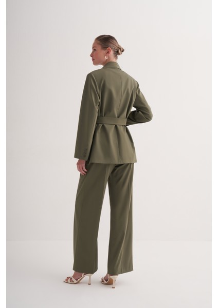Oversize Kemerli Blazer Ceket