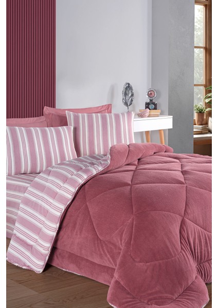 Comfort Set Yeni Nesil Wellsoft Yorganlı 2 Parça Tek Kişilik Soft Line Bordo modelleri