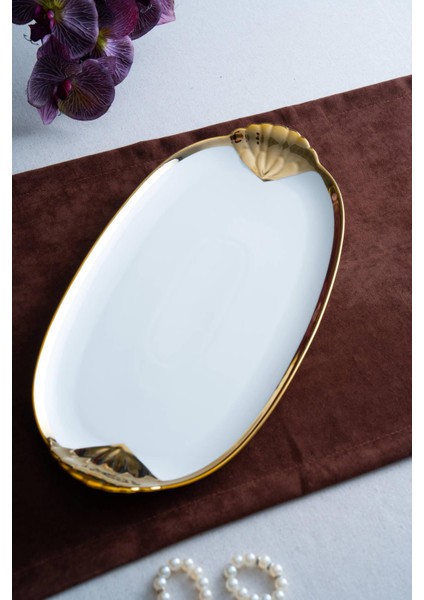 Arven Oval Gold Sunum Tepsisi - 45 cm modelleri