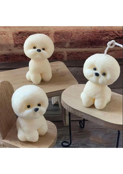 Üçlü Köpek Şeklinde Mum