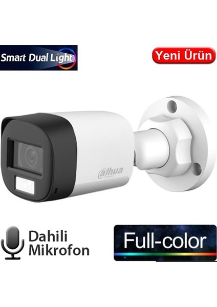 <![cdata[dahua 2mp Bullet 3.6mm HAC-B1A21P-U-IL-A 20METRE Hdcvı Kamera Akıllı Işık-Sesli]]>