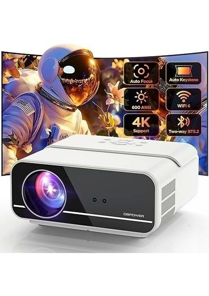 Dbpower 5g Wifi ve Iki Yönlü Bluetooth 4K Fhd Yerel 1080P - Beyaz