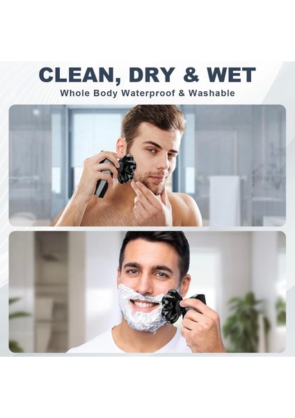 7d Çıkarılabilir Baş Tıraş Makinesi Kuru/ıslak - Erkekler Için - Siyah fırsatları