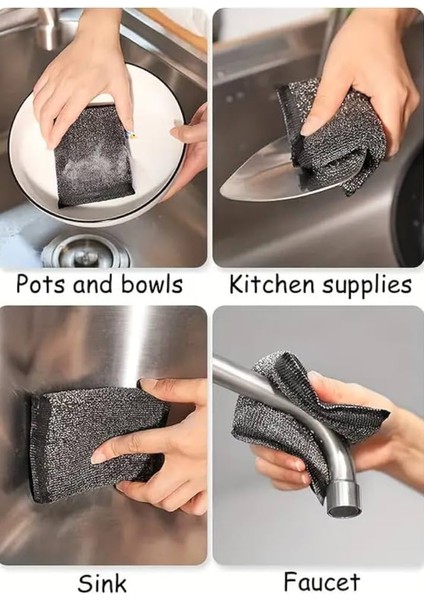 Paslanmaz Inox Sihirli Telli Sünger 2'li Paket