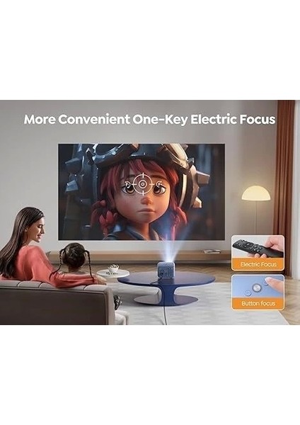 5g Wifi ve Bluetooth 5.2,18000 Lümen 1080P Taşınabilir Projektör