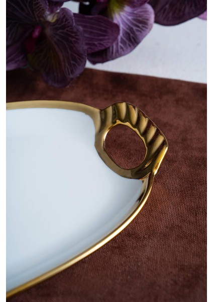 Arven Oval Gold Sunum Tepsisi - 33 cm indirimleri