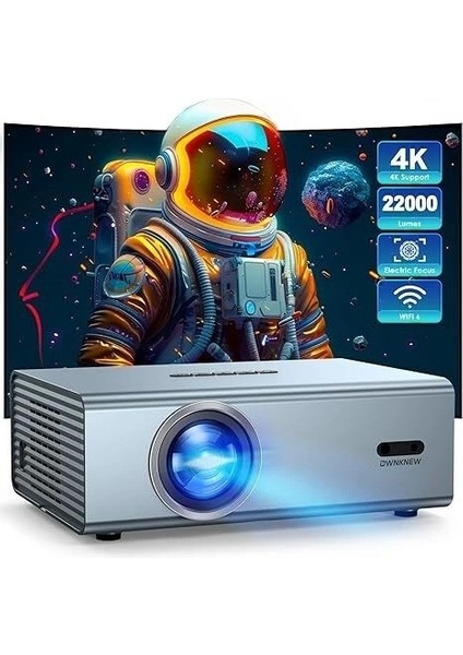 Wifi6 ve Bluetooth 5.3 ile 4k, 22000L Telefon/tv//hdmı/usb 1080P