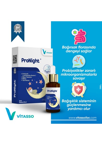 Pronight Bebek Bitkisel Bebek Çocuklar Için Probiyotik Içeren Gaz ve Uyku Damlası 2'li Paket