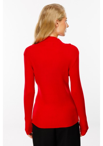 45326 Onteks Omuzlarında Düğme Detaylı Fitilli Kazak fiyatları