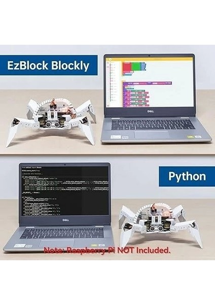 Picrawler Aı Robot Kiti Raspberry Pi Için Kamera Modüllü