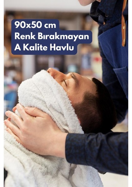 Kuaförler Için Yüksek Emici Premium Baş Havlusu 90X50 cm Beyaz fırsatları