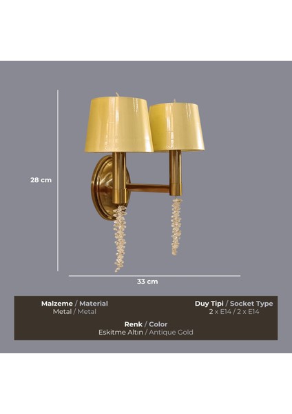 Vela Eskitme Gold Şapkalı Aplik modelleri