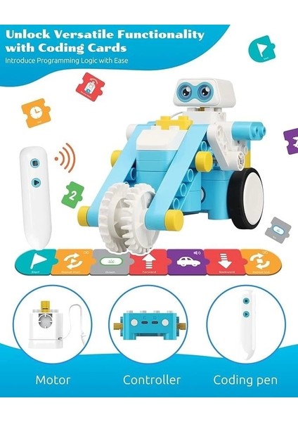 B3 Pro Kodlama Robotu 4+ Yaş Çocuklar Için 24'ü 1 Arada Robotik Kit