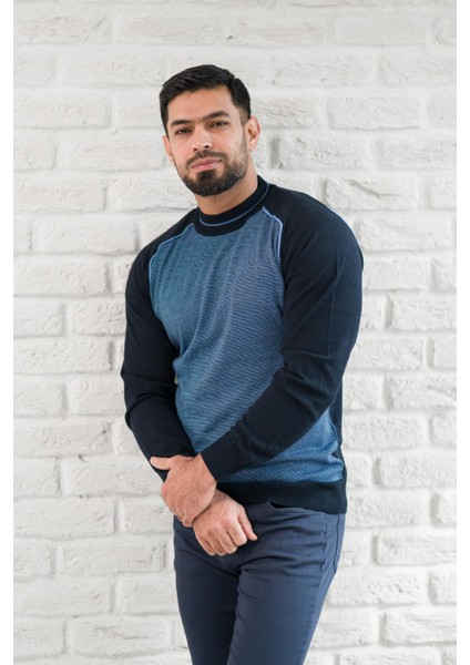Yarım Balıkçı Desenli Slimfit Yünlü Triko Kazak fiyatları